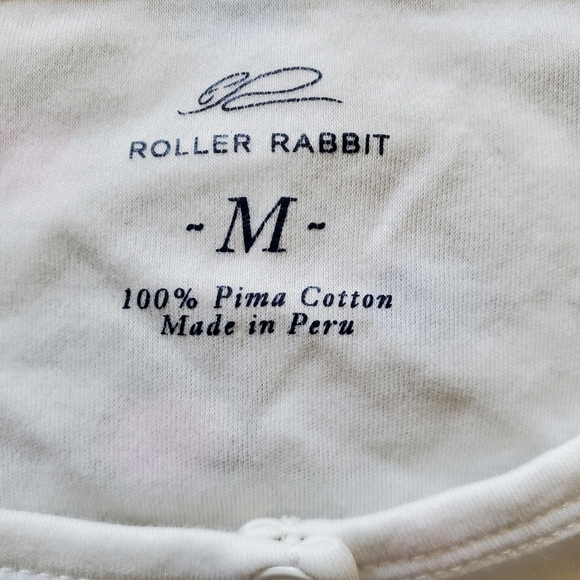 Roller Rabbit Henley Style Bear Love Sleep Shirt Pima Cotton. Size Medium - Picture 5 of 6